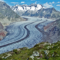 Berge in Eis und Schnee