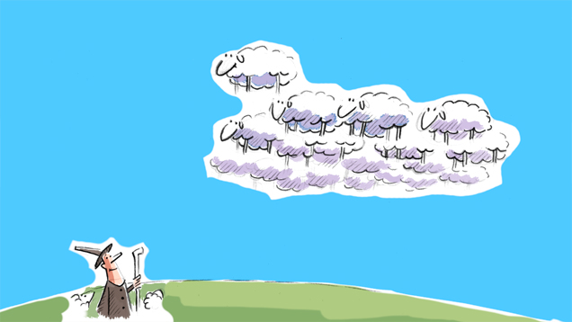 Illustration Schäfchenwolken